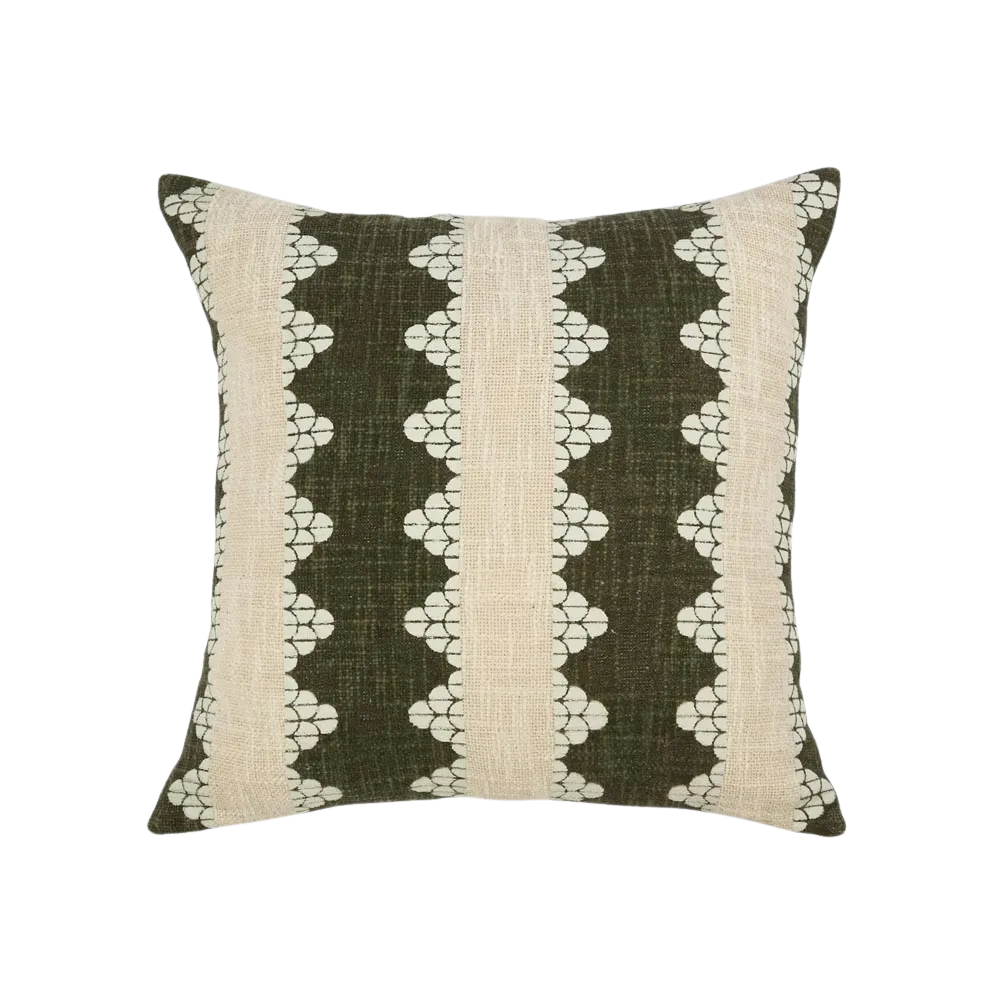 Ellsbeth 50x50cm Cushion Green/White