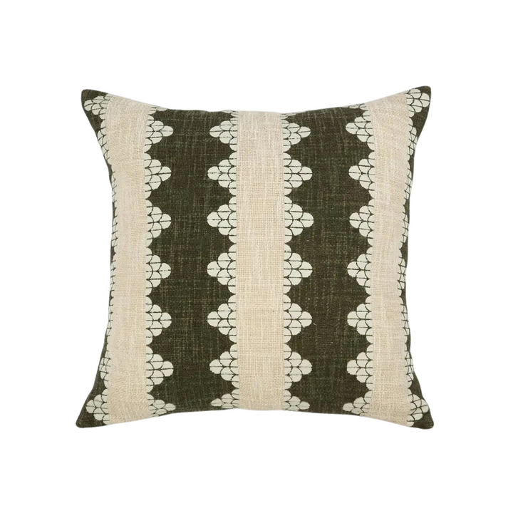 Ellsbeth 50x50cm Cushion Green/White