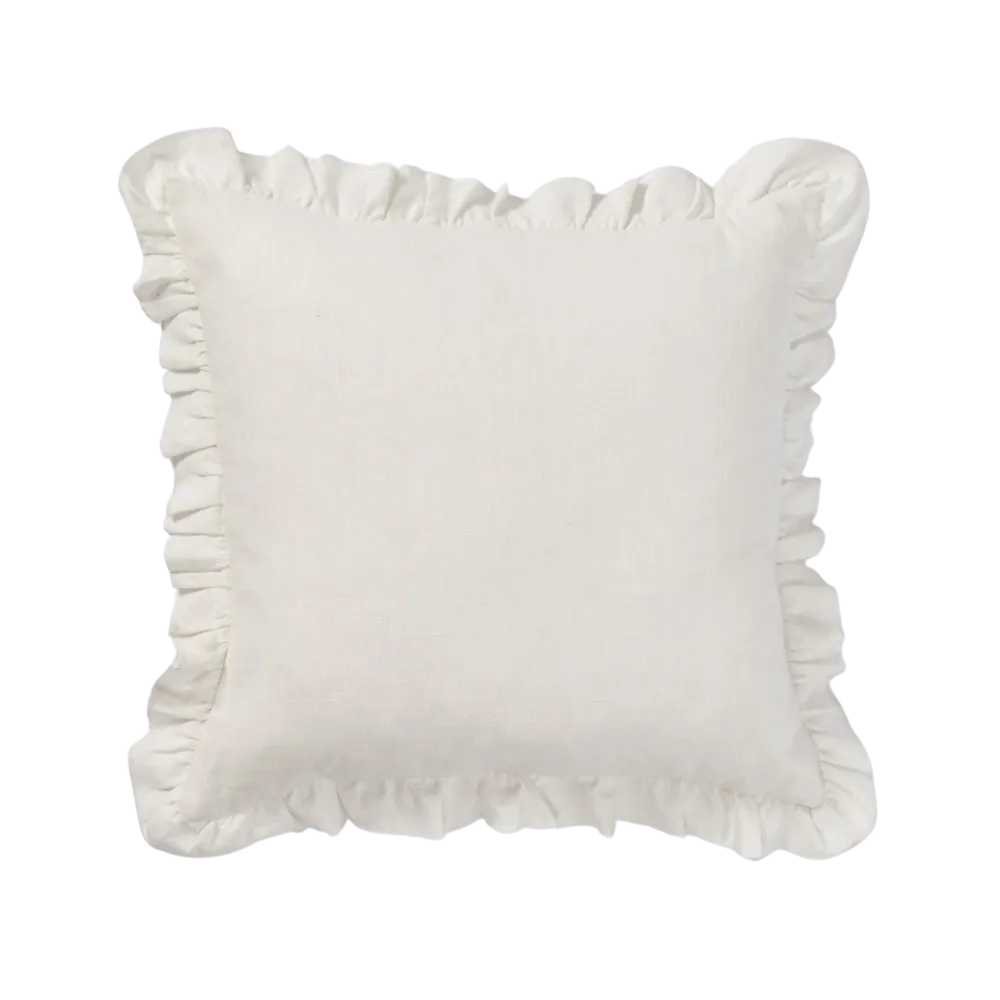 Poppy 50x50cm Cushion White