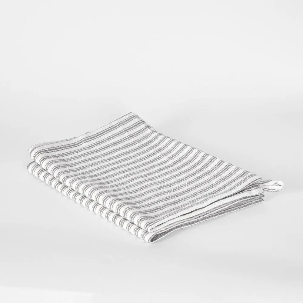 Ticking Teatowel Grey
