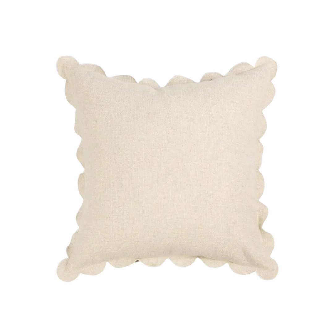 Scallop 50x50cm Cushion White