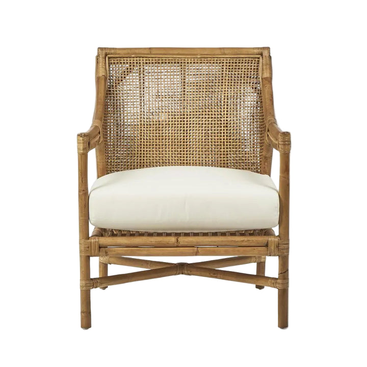 Havana Occasional Chair Rattan Cream Cushion