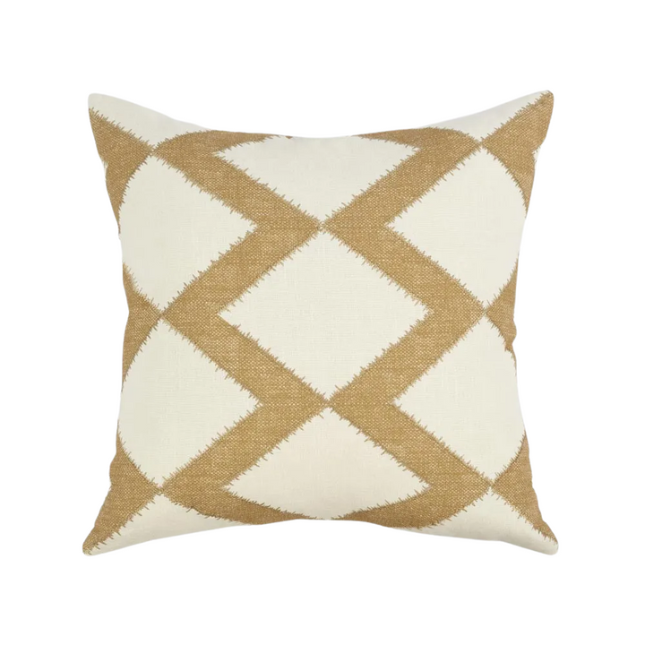 Cushion - Hayfield 50x50cm White/Mustard