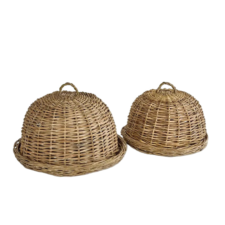 Round Basket W Cover S/2