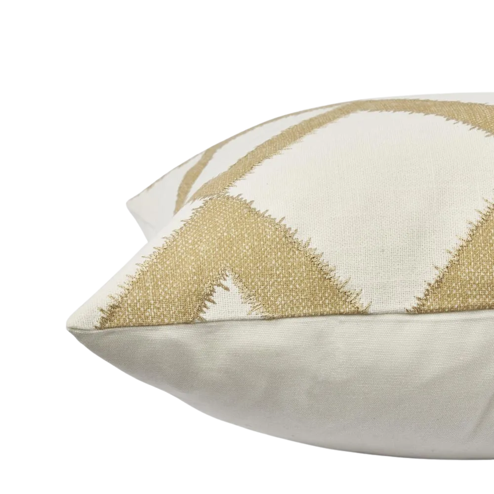 Cushion - Hayfield 50x50cm White/Mustard