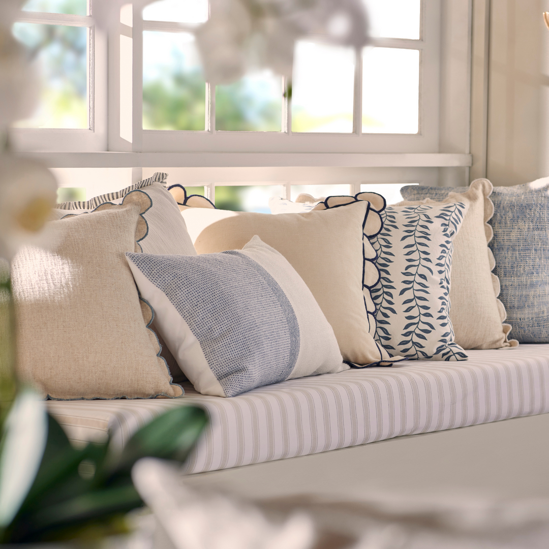 Scallop 50x50cm Cushion Blue
