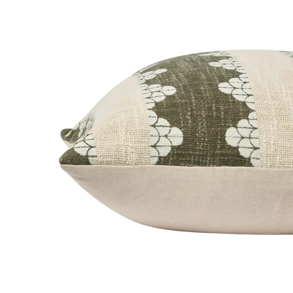 Ellsbeth 50x50cm Cushion Green/White