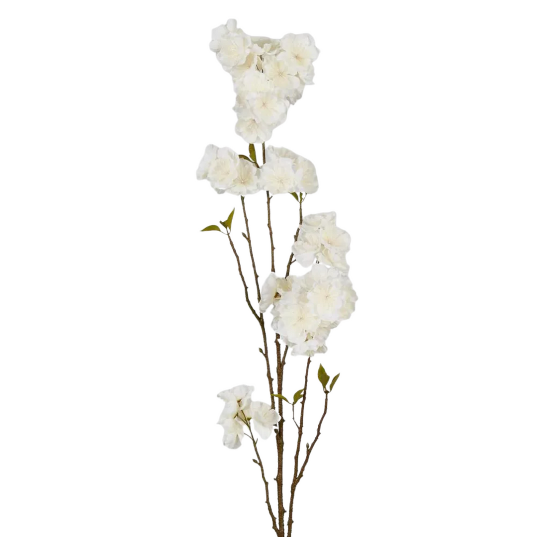 Peach Blossom Spray 118cm White
