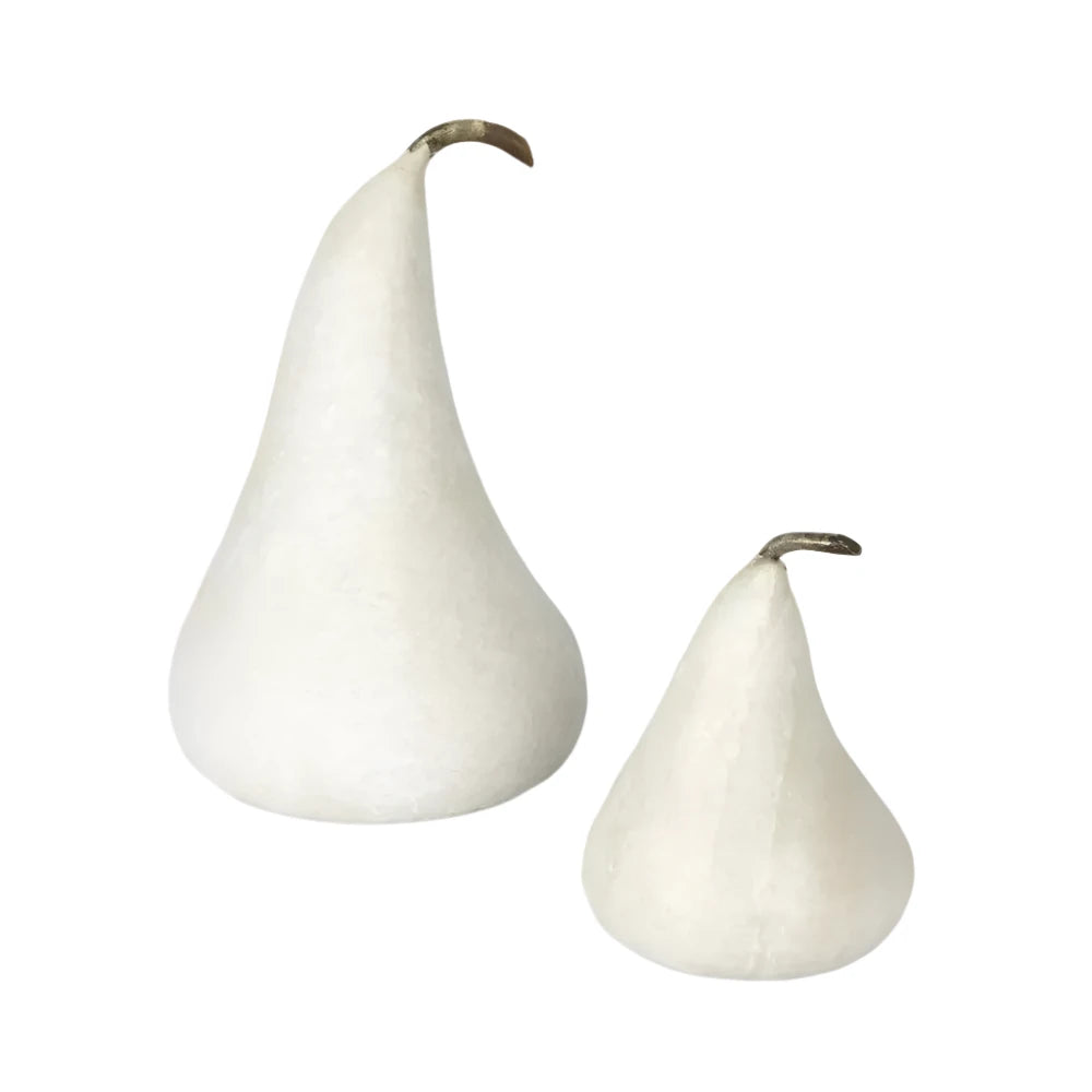 Marble Pear Large White