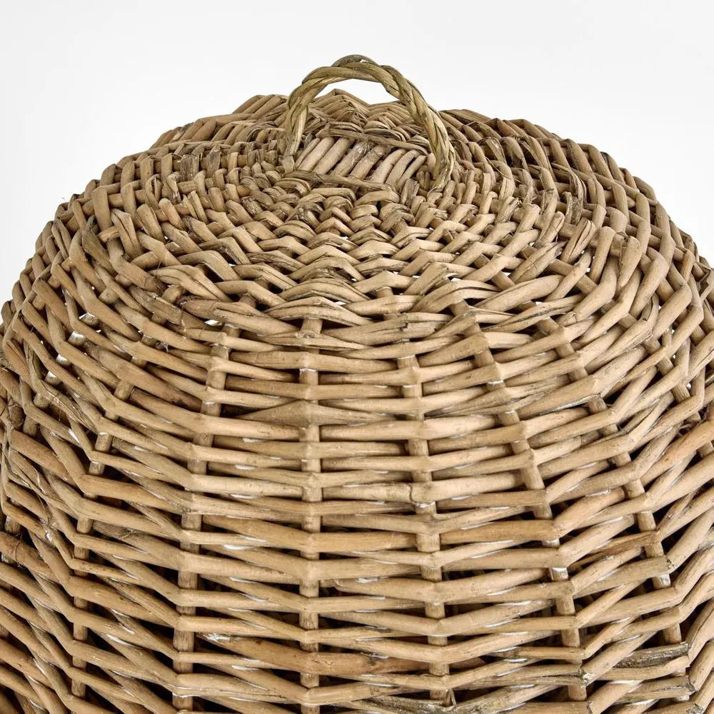 Round Basket W Cover S/2