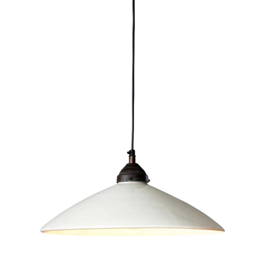 Newport Ceramic Dish Ceiling Pendant Large White