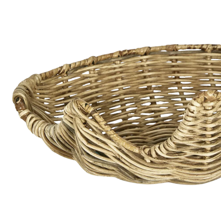 Clam Shell Rattan Small Natural