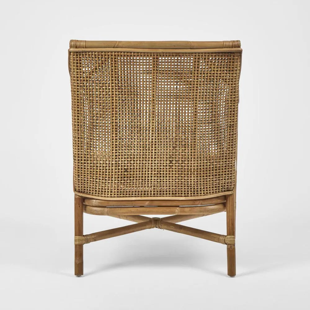 Havana Occasional Chair Rattan Cream Cushion