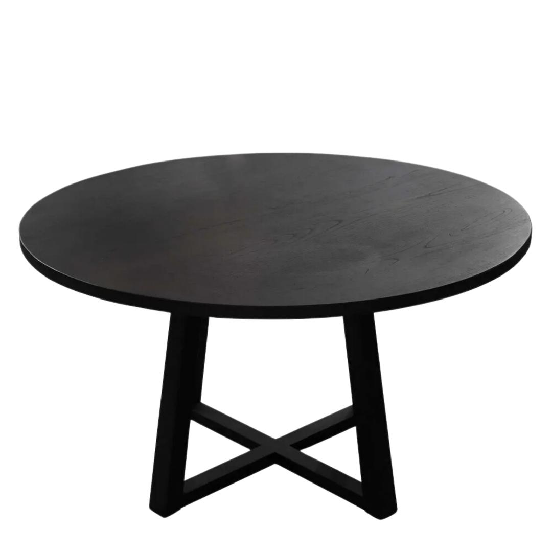 Denver Oak Dining Table Black