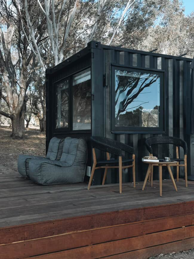 Cove Teak & Synthetic Dining Chair Black Outdoor