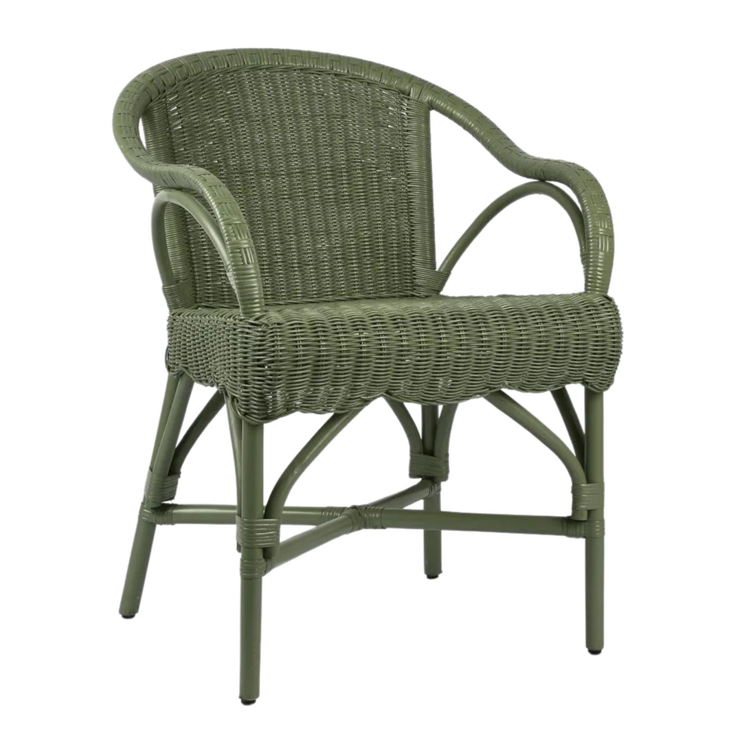 Belle Rattan Armchair Green - Outdoor Undercover