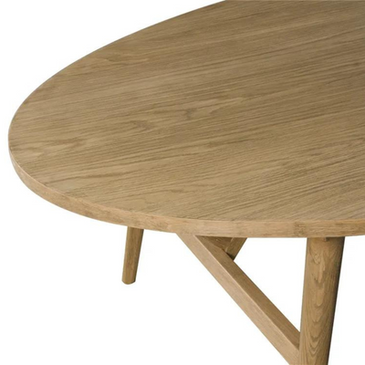 Jerico Oval Oak Dining Table Natural 260cm