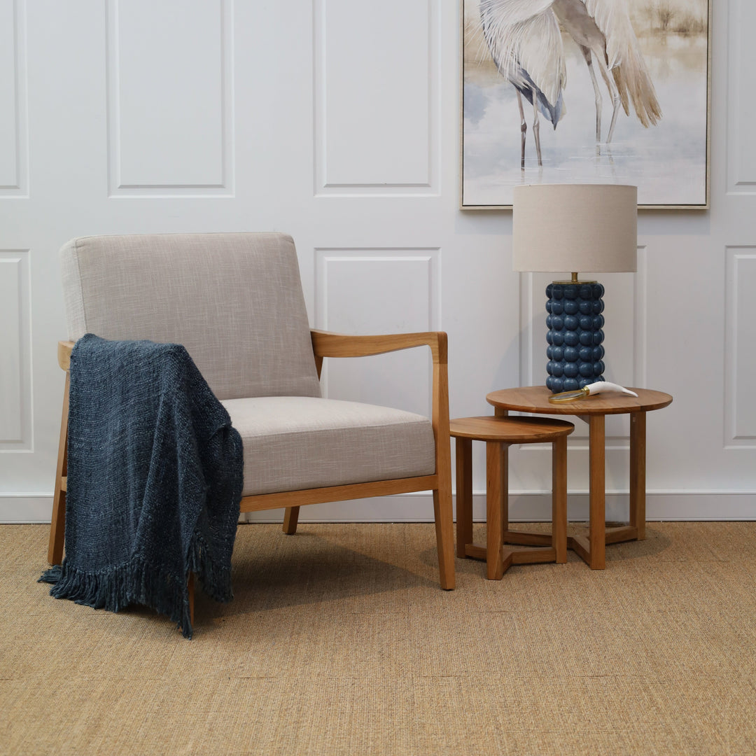 Preston Armchair Ash Natural Fabric