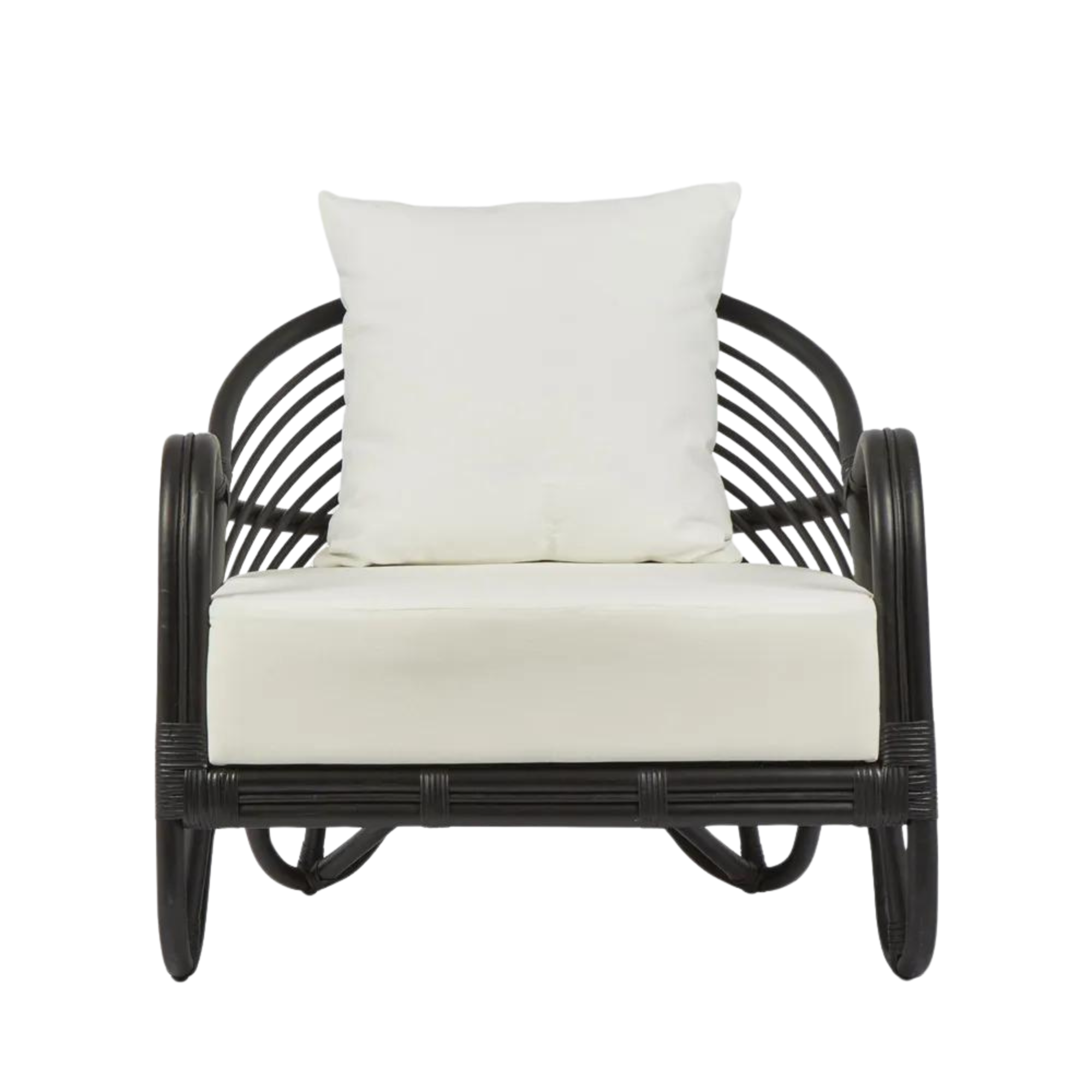 Alexis Armchair Black/White Fabric