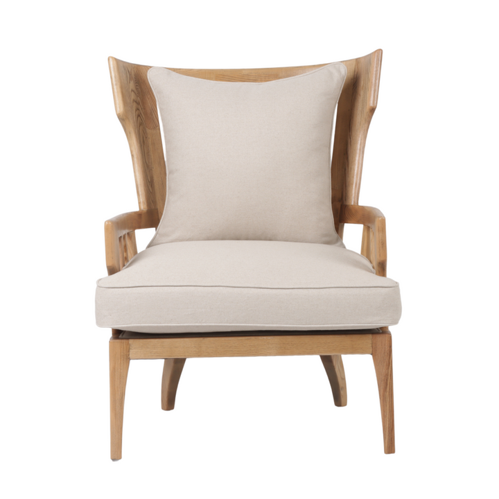 Jackman Coastal Oakwood and Linen Armchair Natural