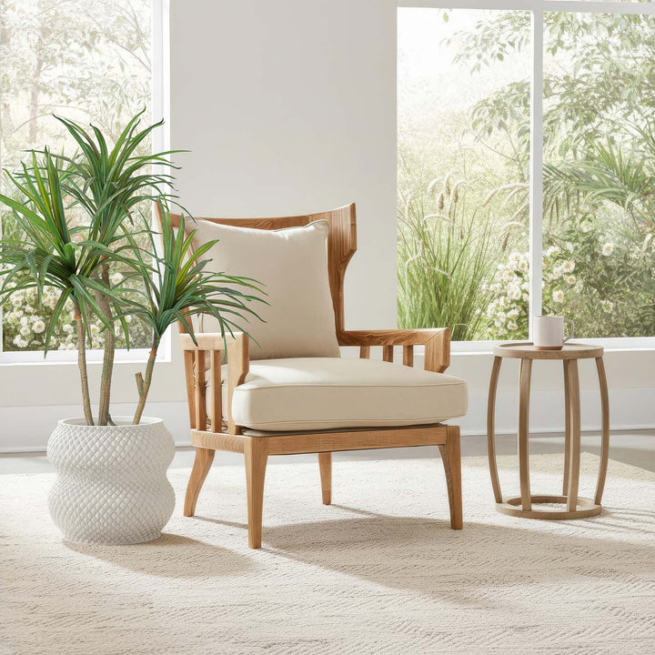 Jackman Coastal Oakwood and Linen Armchair Natural