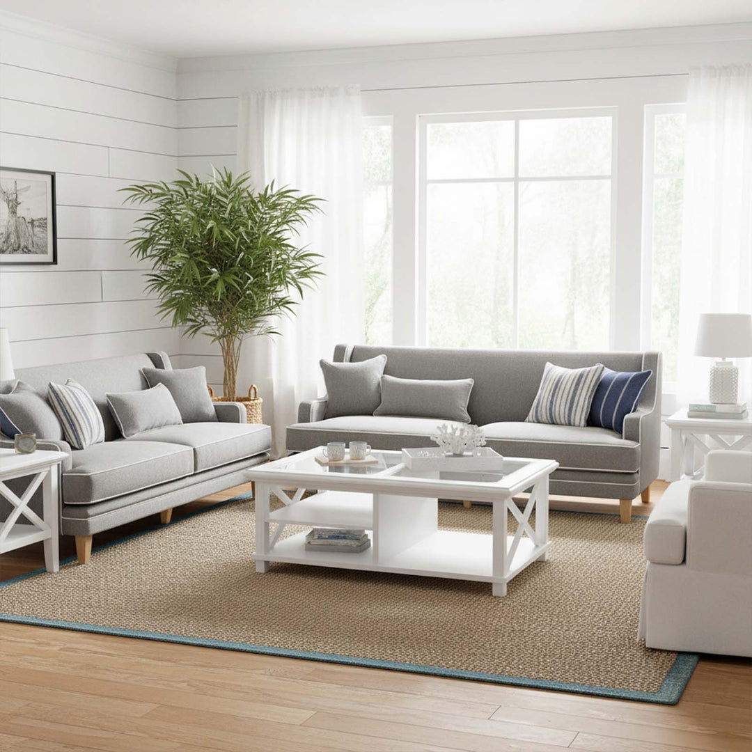 Sorrento Hamptons Rectangle 119cm Coffee Table White