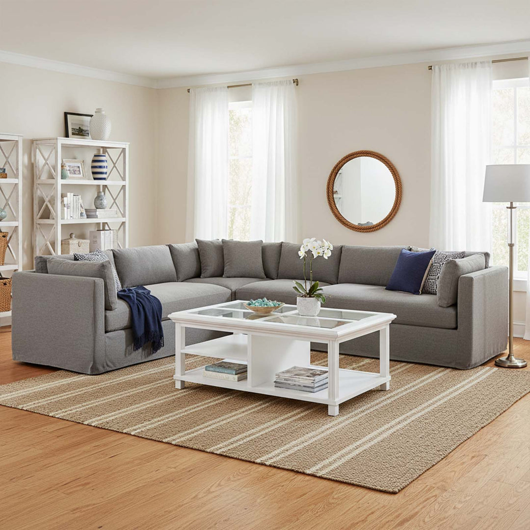 Sorrento Hamptons Square 120cm Coffee Table White