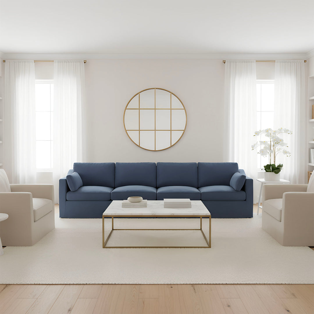 Amelia Gold Rimmed Round Paned Mirror D120cm