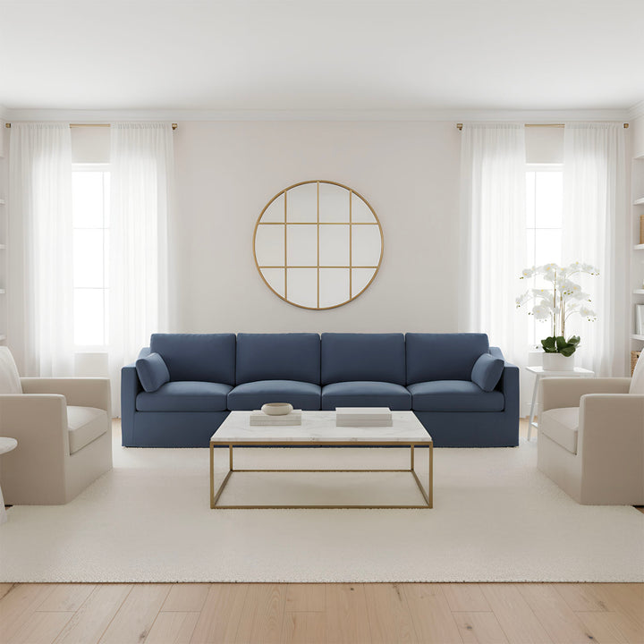 Amelia Gold Rimmed Round Paned Mirror D120cm