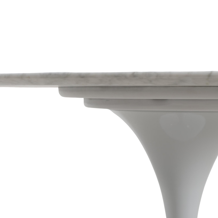 Aurora  5 Piece Dining Package -  Oval Dining Table Marble White 100cm and 4 x Atlas Black Dining Chairs