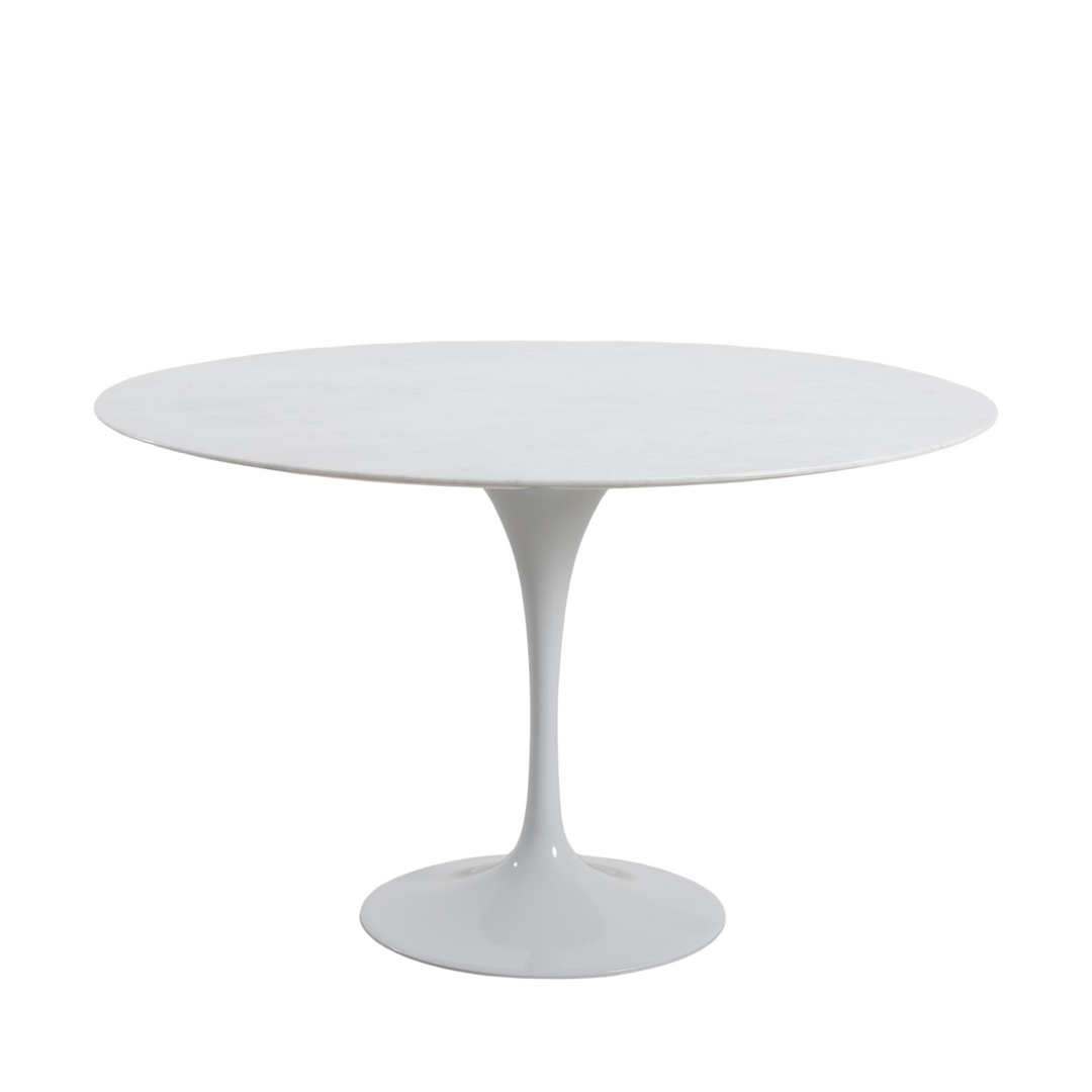 Aurora 5 Piece Dining Package -  Oval Dining Table Marble White 120cm and 4 x Atlas Black Dining Chairs