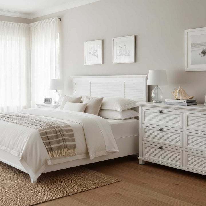 West Beach Chest of 6 Drawers White