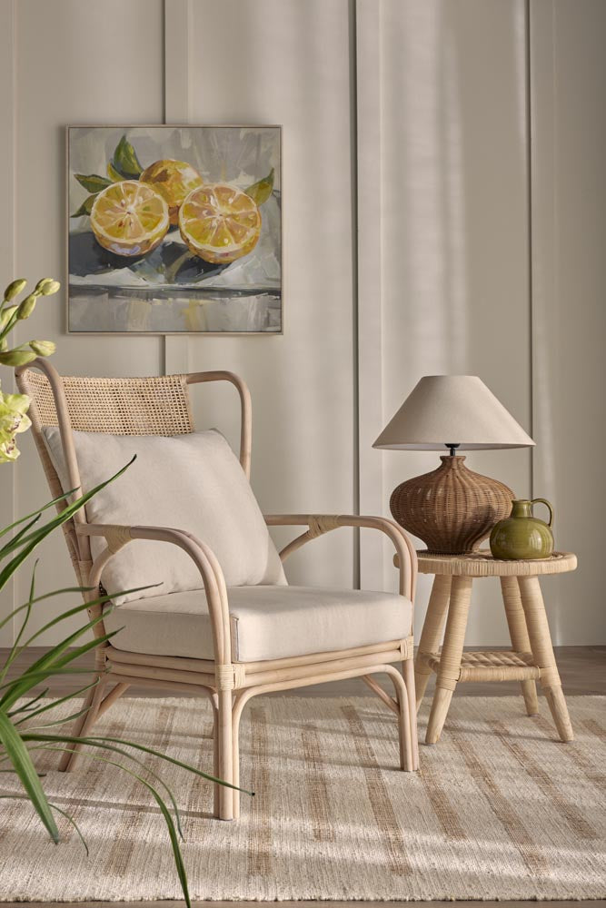 Duke Highback Chair Natural Whitewash