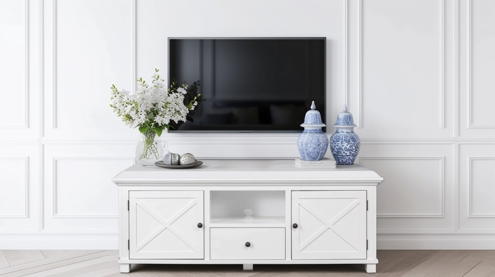 Sorrento Media Unit White - OneWorld Collection