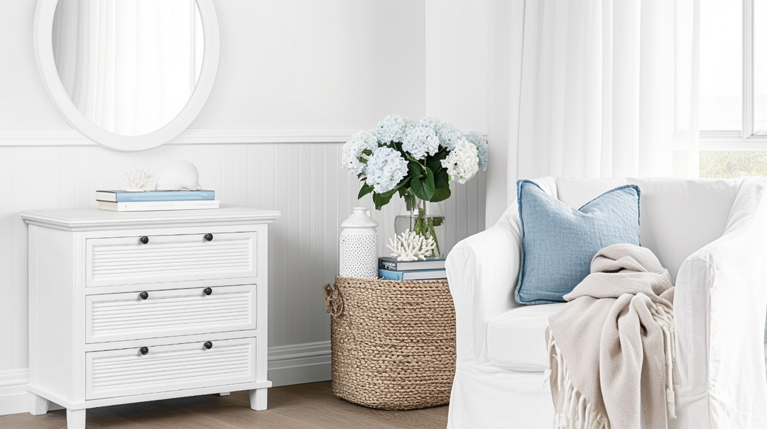 West Beach Chest of 3 Drawers White