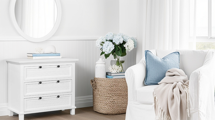 West Beach Chest of 3 Drawers White