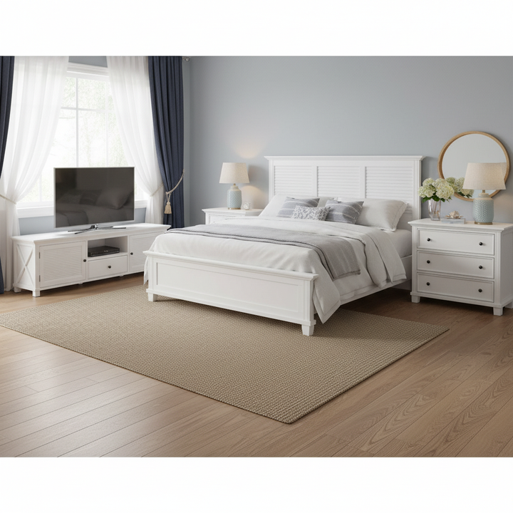 West Beach Hamptons Media Unit White Large