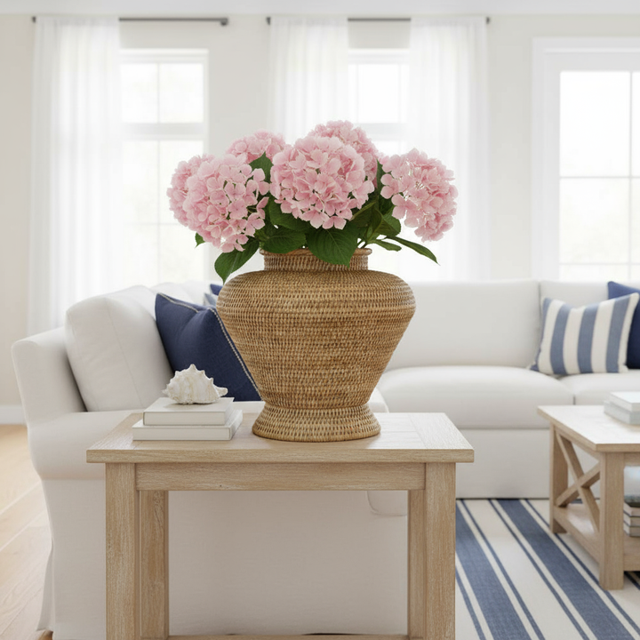 Hydrangea Stem Soft Touch 50cm Mid Pink