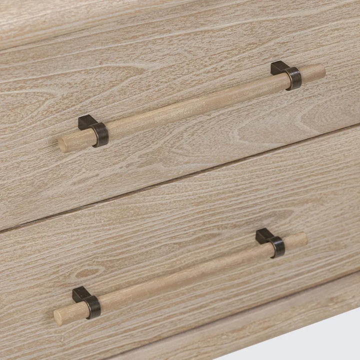 Bayview Bedside 2 Drawer Natural Whitewash