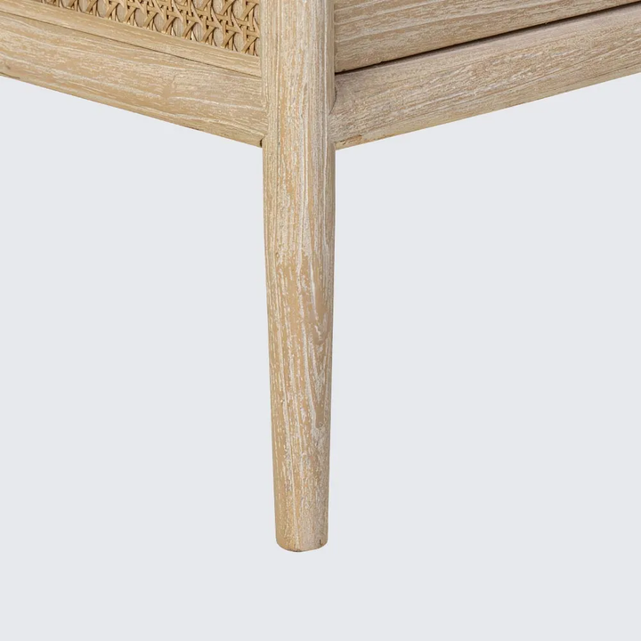 Bayview Bedside 2 Drawer Natural Whitewash