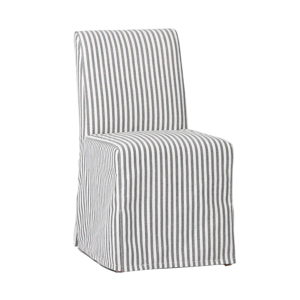 Clifton Dining Chair Slip Cover Blue Stripe
