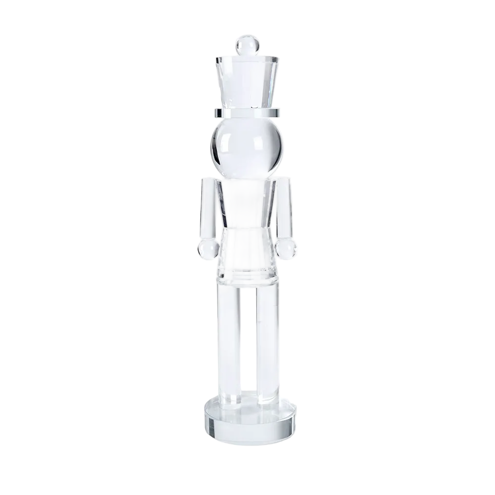 Crystal Glass Nutcracker Clear Large