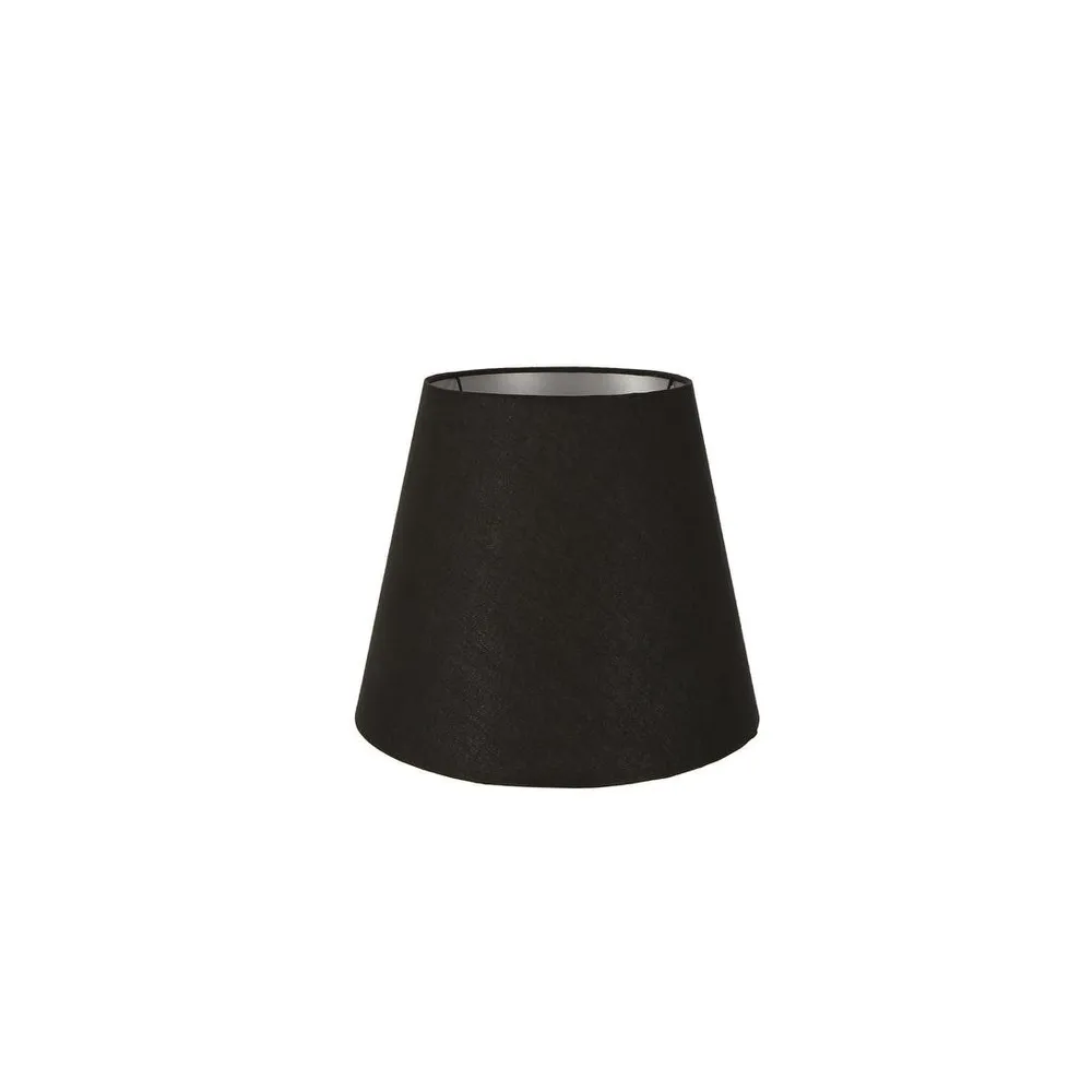 Linen Taper Lamp Shade XXXS Black with Silver Lining
