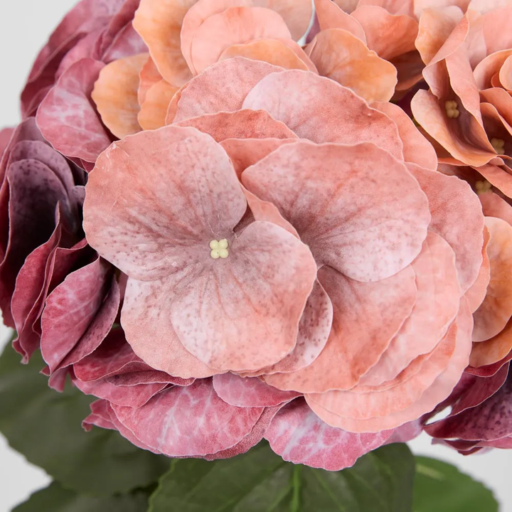 Real Touch Hydrangea 64cm Dark Rust