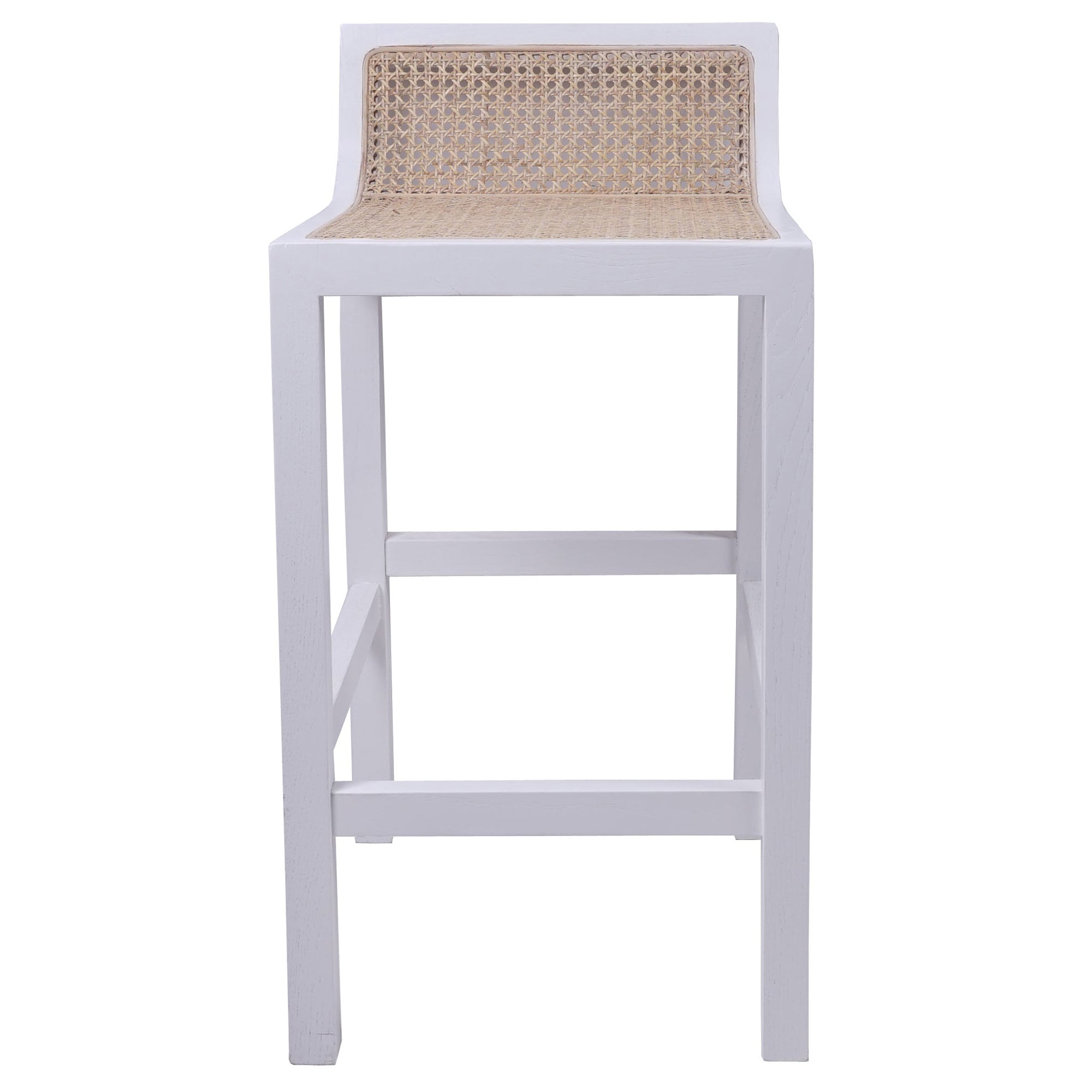 White rattan bar online stools