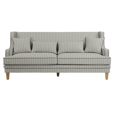 Bondi 3 Seat Sofa Blue/White Pin Stripe - OneWorld Collection