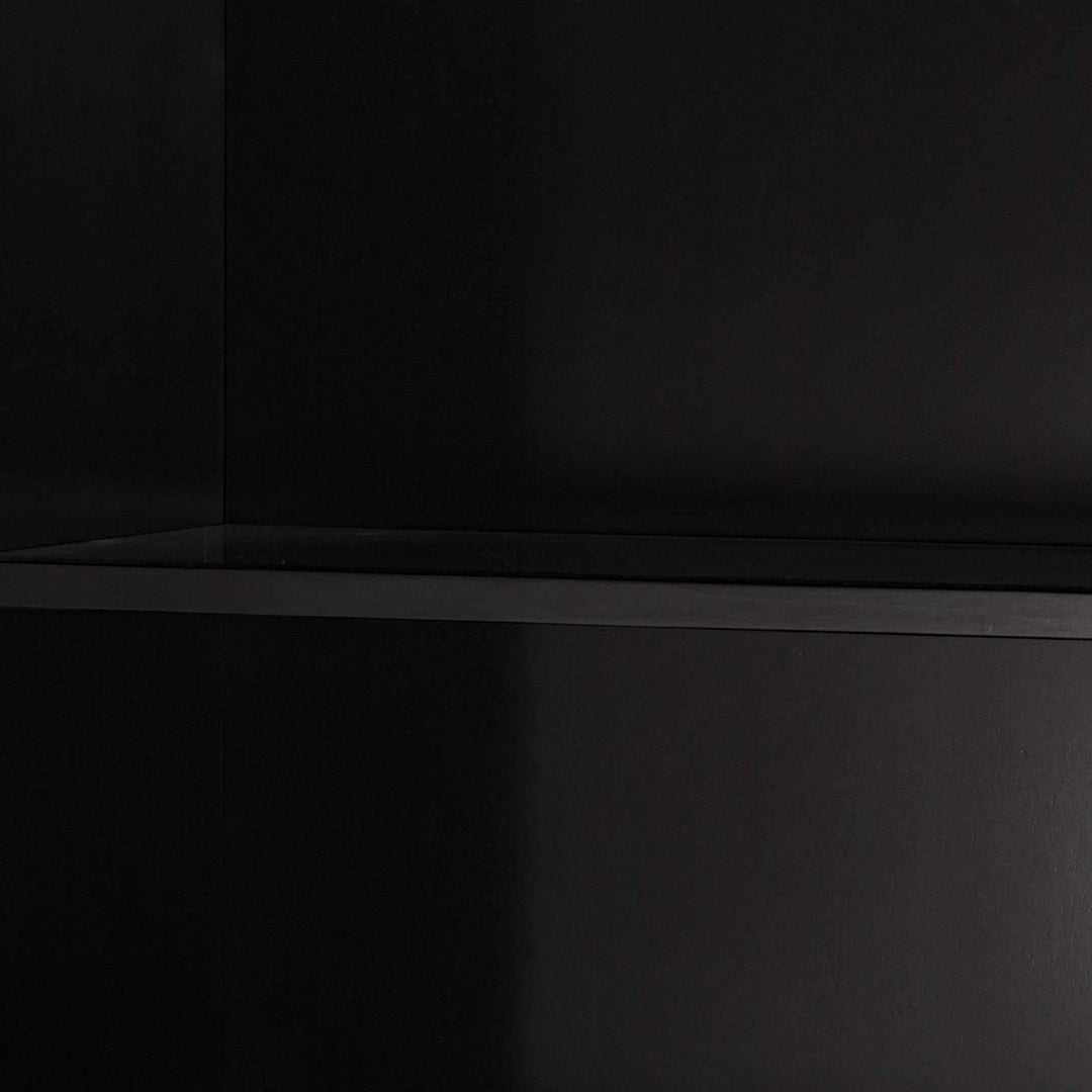 Sorrento Black Tall Glass Door Cabinet - OneWorld Collection