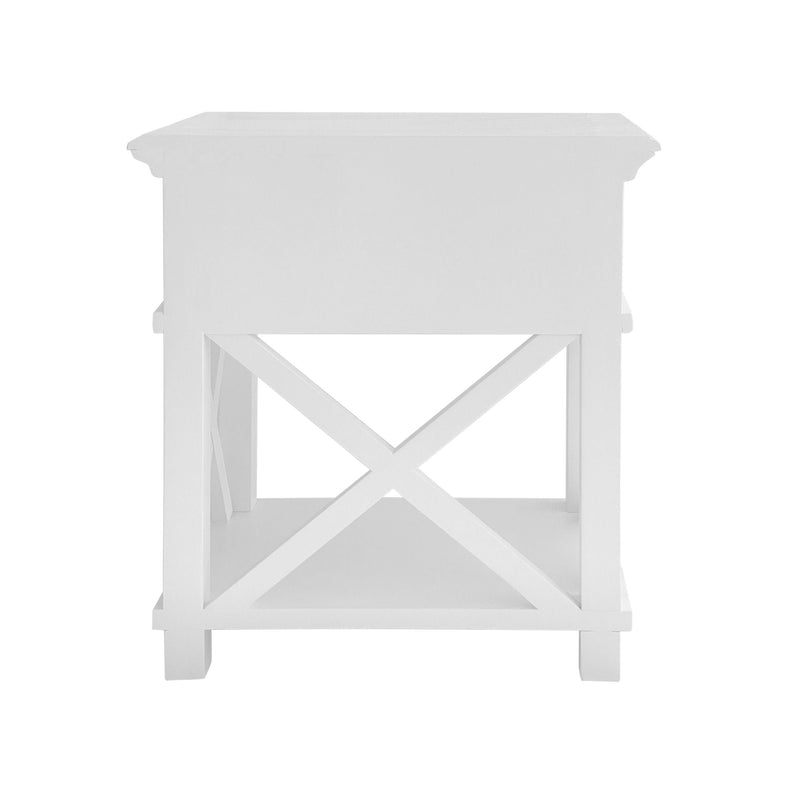 Sorrento White Bedside Table - OneWorld Collection