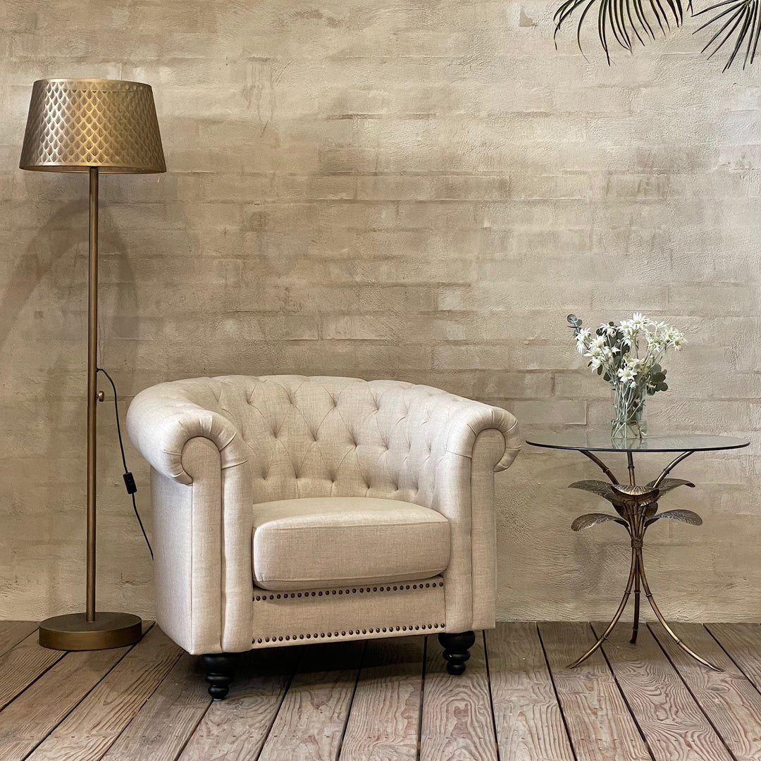 Amari Gold Leaf Side Table - OneWorld Collection
