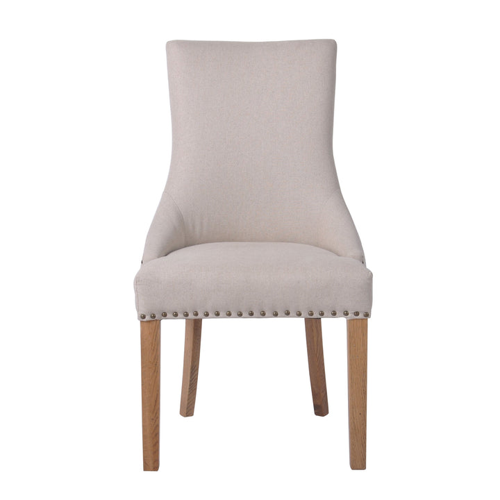 Bordeaux Studded Beige Dining Chair - OneWorld Collection